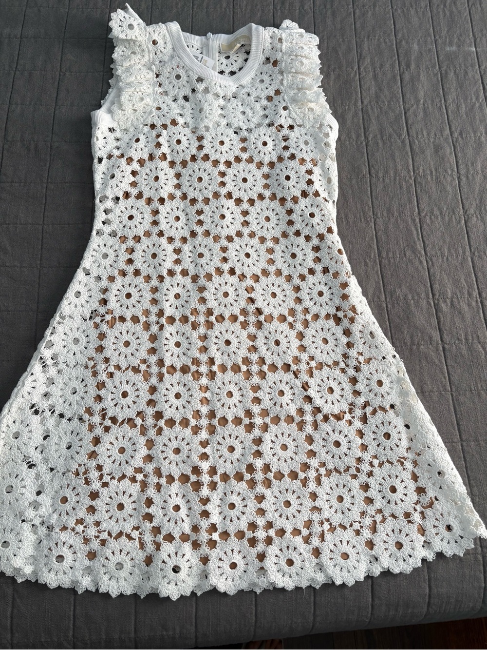 Michael Kors Medallion Floral Lace Crochet Mini Dress NWT - Picture 4 of 12